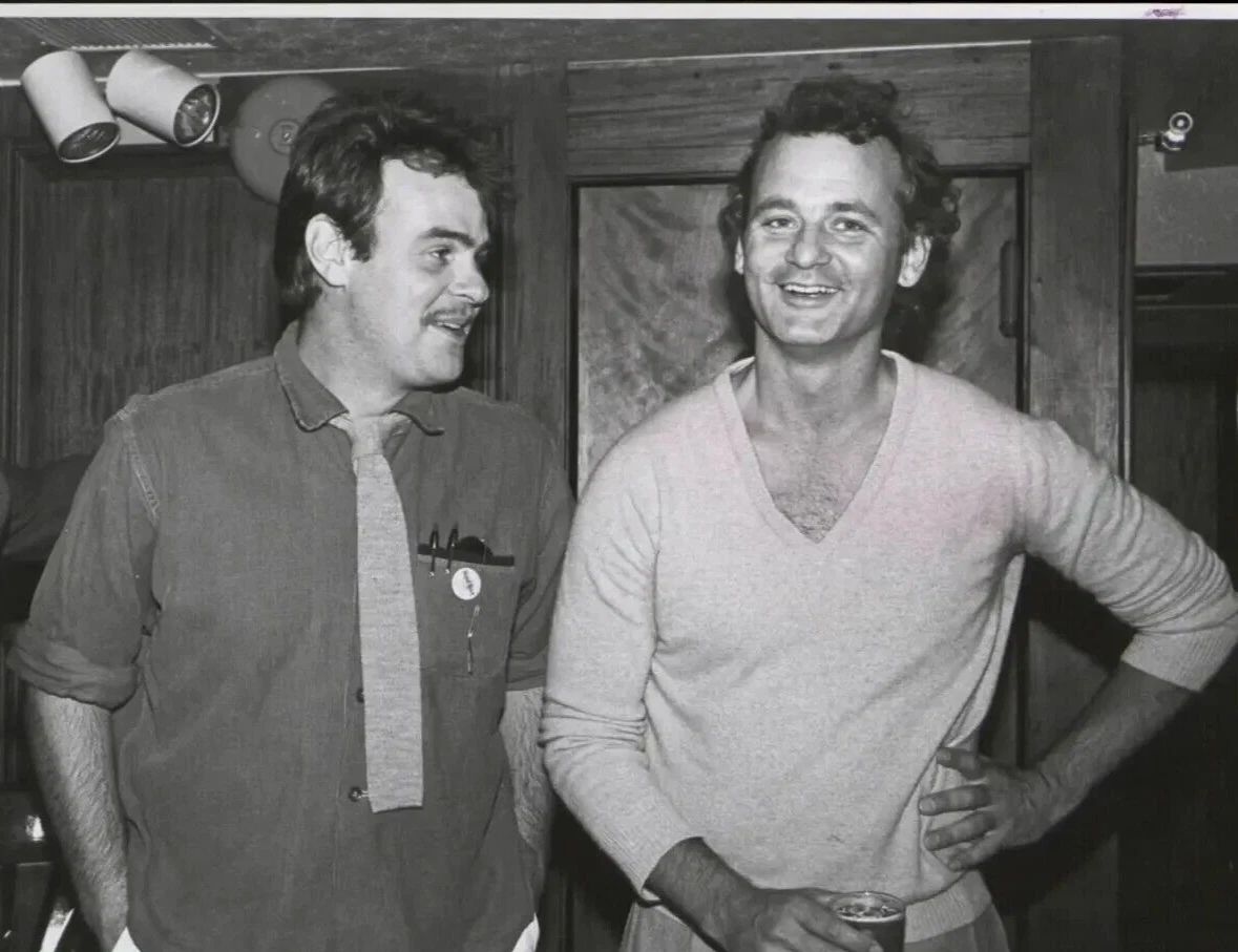 Dan Aykroyd On Set With Bill Murray Classic Picture Magnet Print