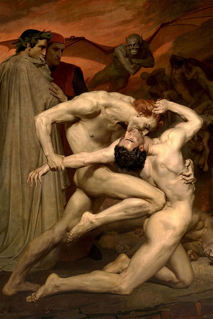 Dante And Virgil In Hell 1850 Demons Devils Jigsaw Puzzle