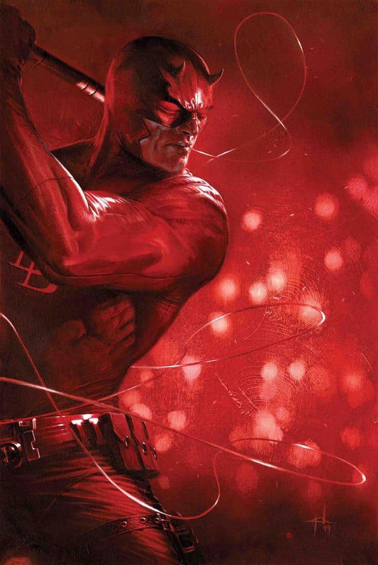 Daredevil Action Red Background Print Poster