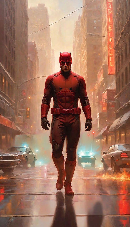 Daredevil City Street Scene Print Poster