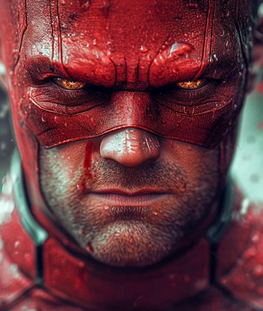 Daredevil Close Up Action Print Poster