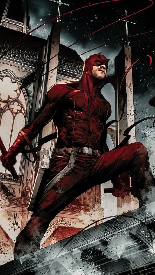 Daredevil Comic Action Scene Print Poster