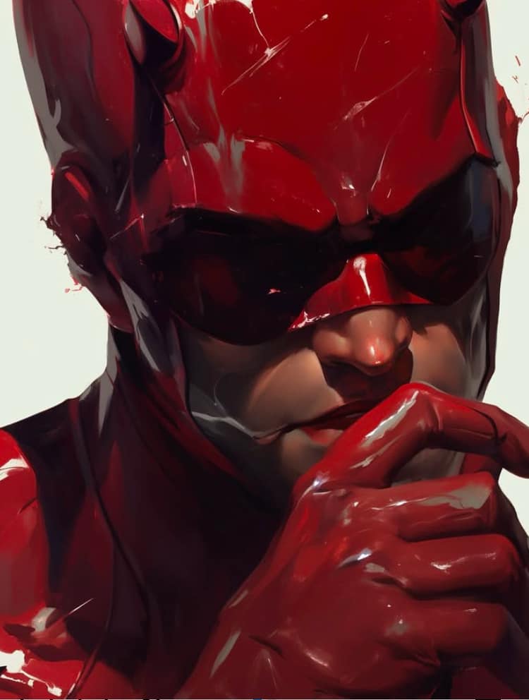 Daredevil Hero Portrait (2) Print Poster