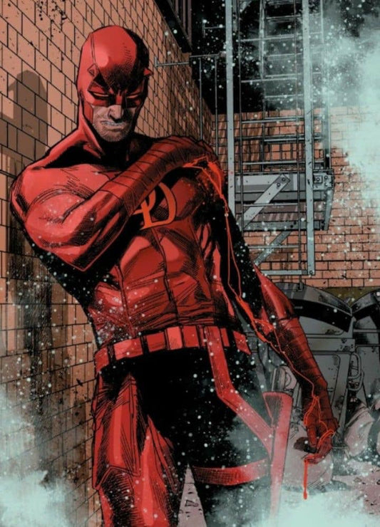 Daredevil Hero Pose Urban Setting Print Poster
