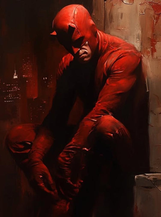 Daredevil Pensive Urban Night Print Poster
