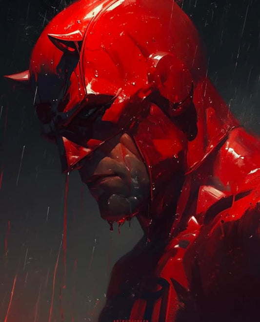Daredevil Portrait Red (2) Print Poster
