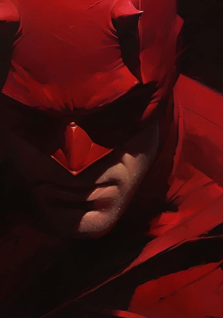 Daredevil Portrait Red Jigsaw Puzzle
