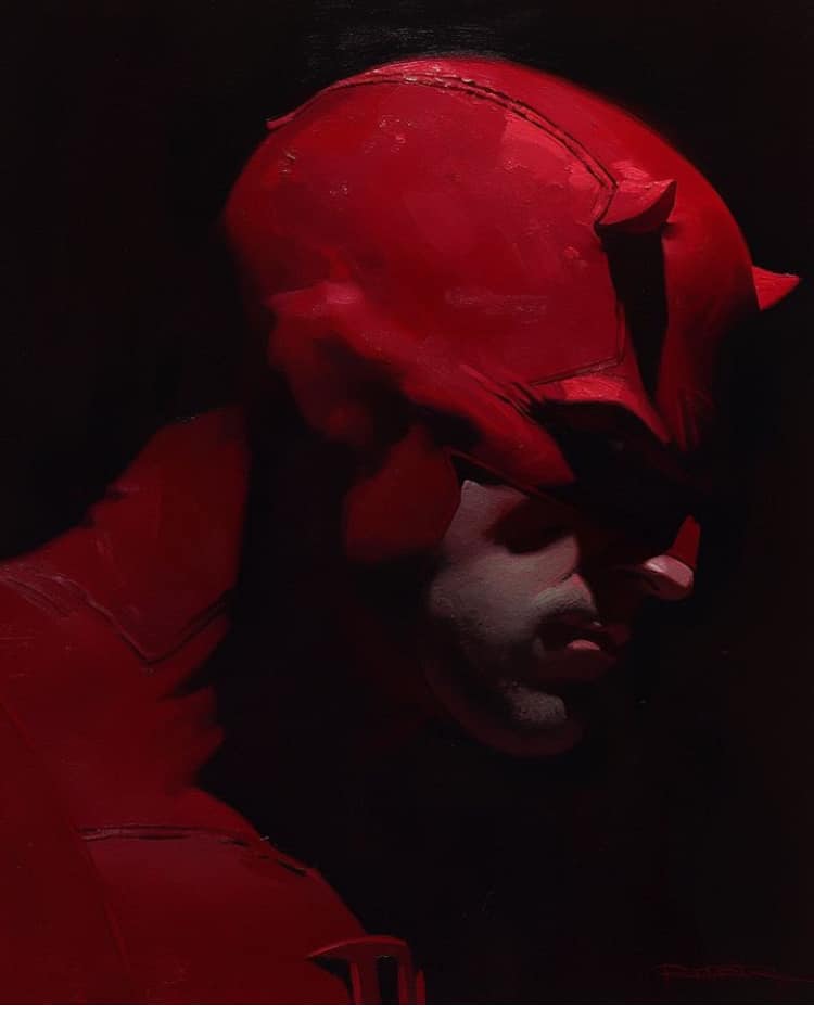 Daredevil Portrait Redonblack Print Poster