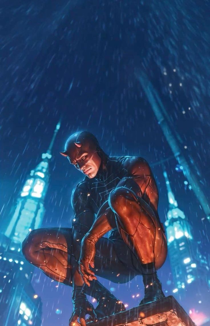 Daredevil Rainy Night Cityscape Jigsaw Puzzle