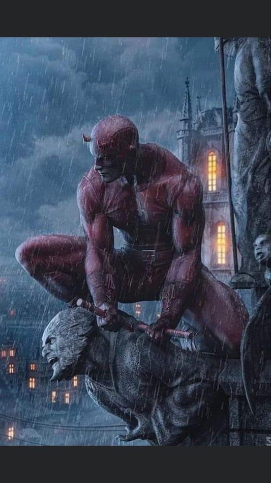 Daredevil Rainy Night Scenery Print Poster
