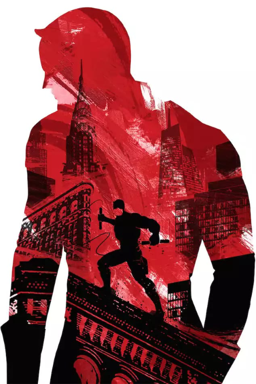 Daredevil City Silhouette 4638 Print Poster