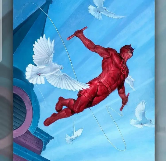 Daredevil Rooftop Doves 4567 Print Poster