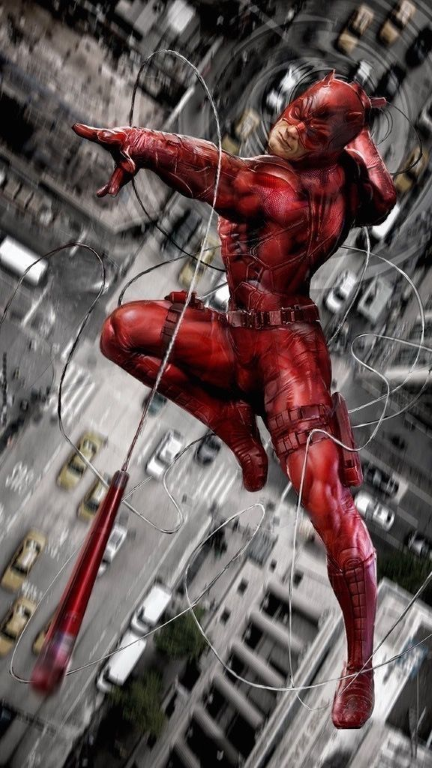 Daredevil Rooftop Pose 3121 Print Poster