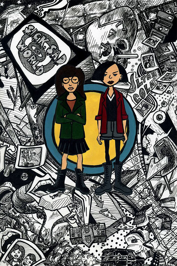 Daria And Jane Sick Sad World Tv Show Decor Wall Art Jigsaw Puzzle