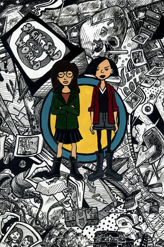 Daria And Jane Sick Sad World Tv Show Decor Wall Art Jigsaw Puzzle