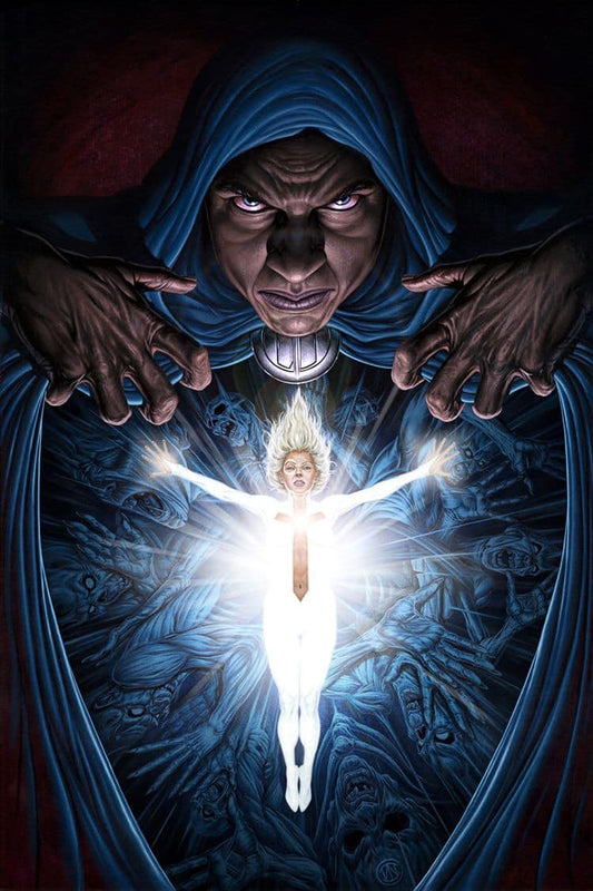 Dark Fantasy Illuminated Figure Print Poster