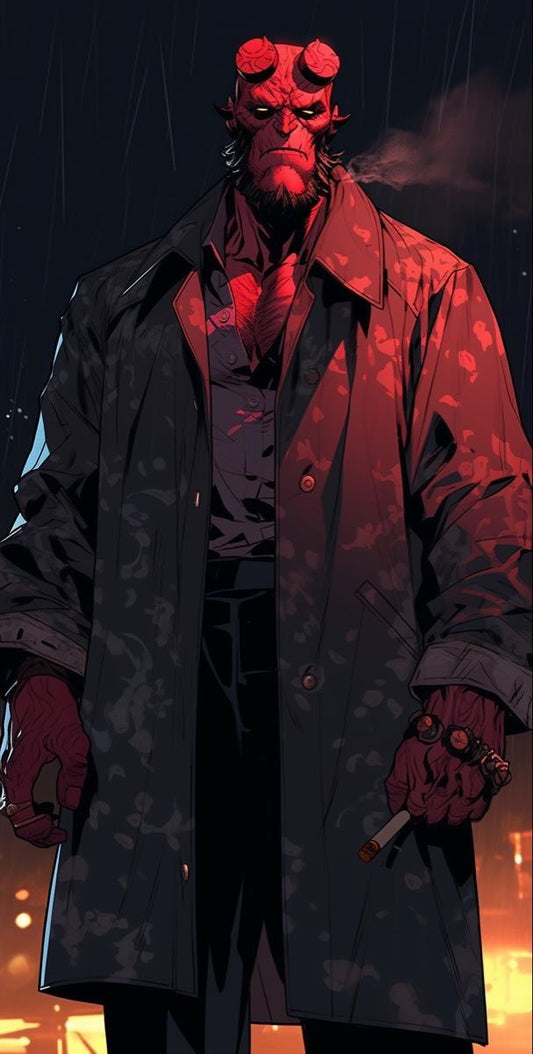 Dark Hero Portrait Print Poster
