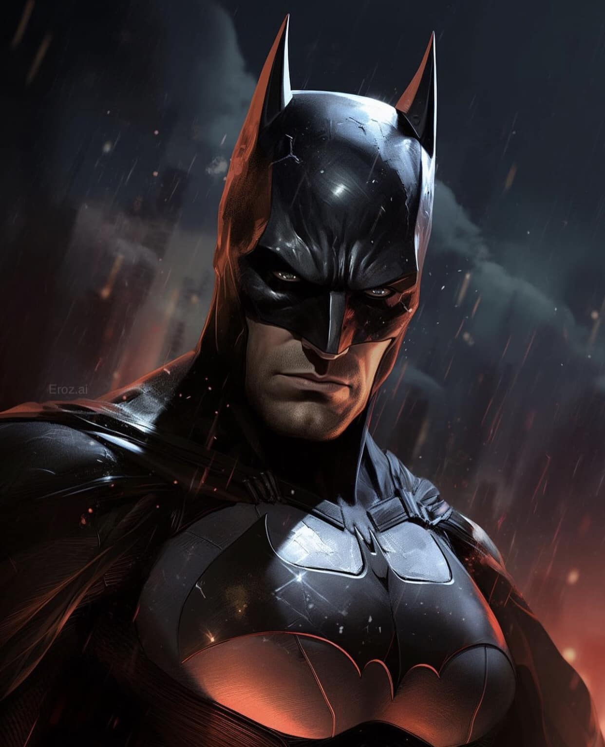 Dark Hero Portrait Batman Print Poster