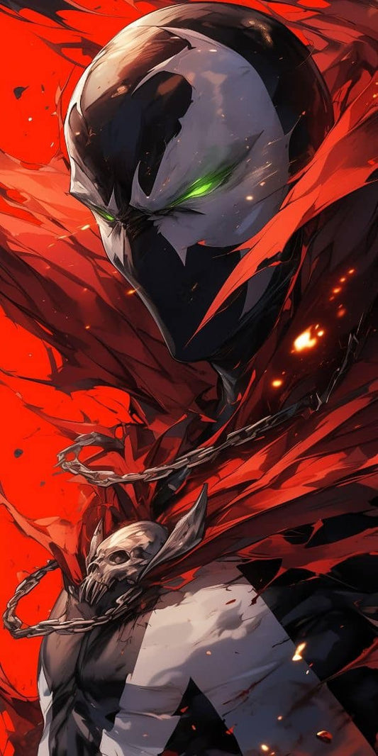 Dark Superhero Illustration Print Poster