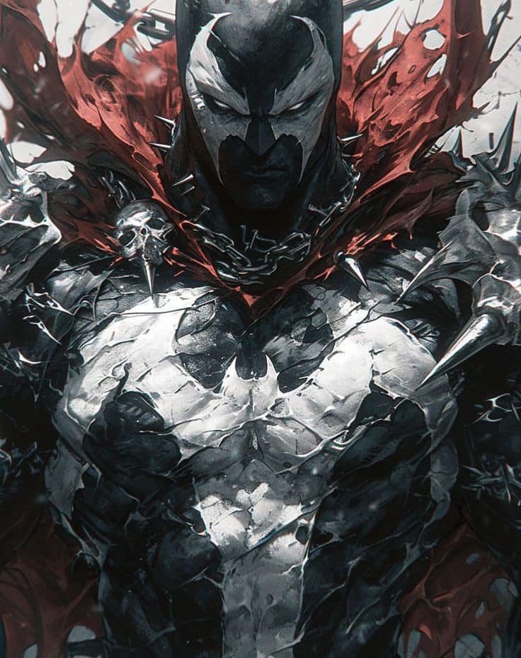Dark Superhero Portrait Print Poster