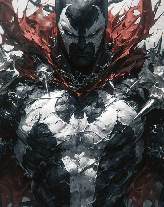 Dark Superhero Portrait Print Poster