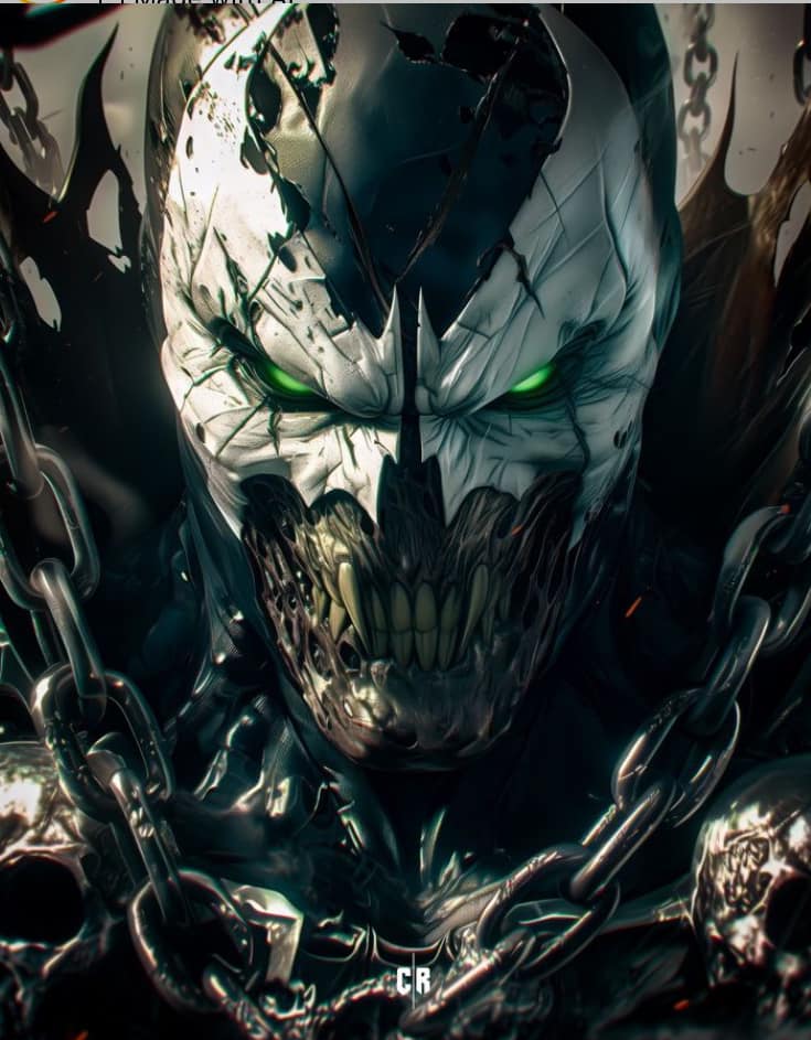 Dark Superhero Portrait (2) Print Poster