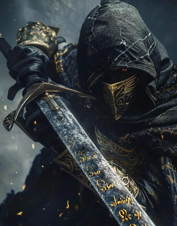 Dark Hooded Warrior 001 Jigsaw Puzzle