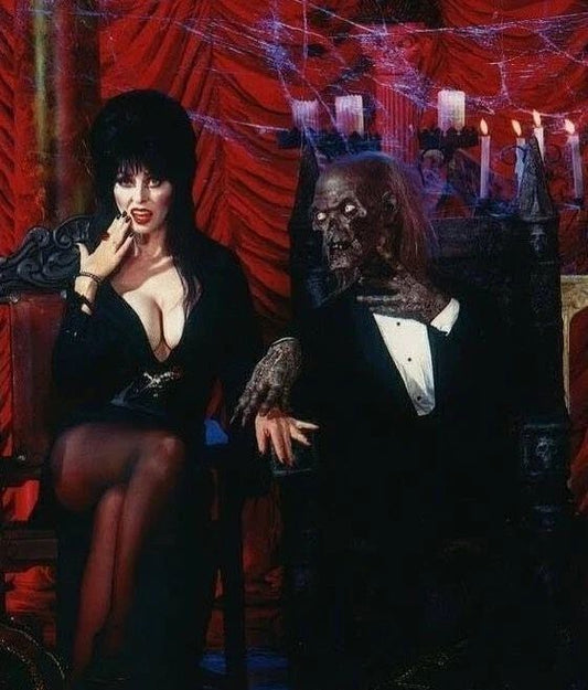 Dark Mistress Elvira & Tales From The Crypt Keeper Picture Magnet Print