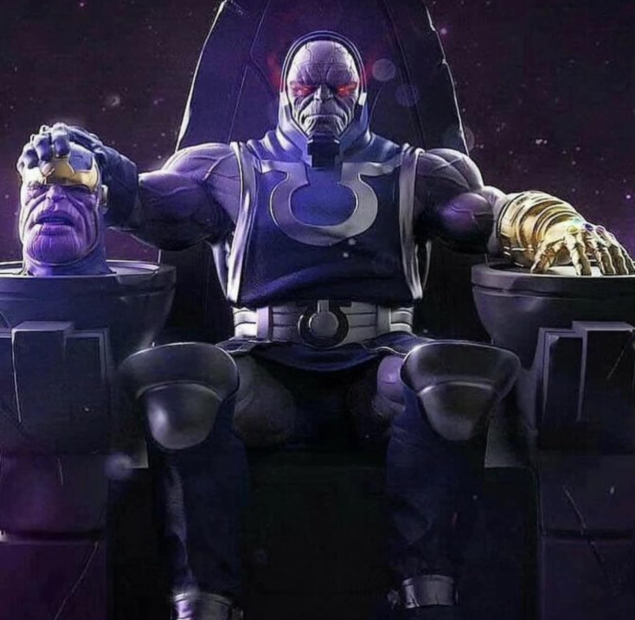Darkseid Thanos Showdown Print Poster