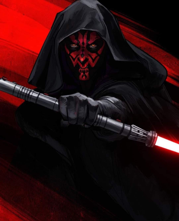 Darth Maul Red Lightsaber 01 Print Poster