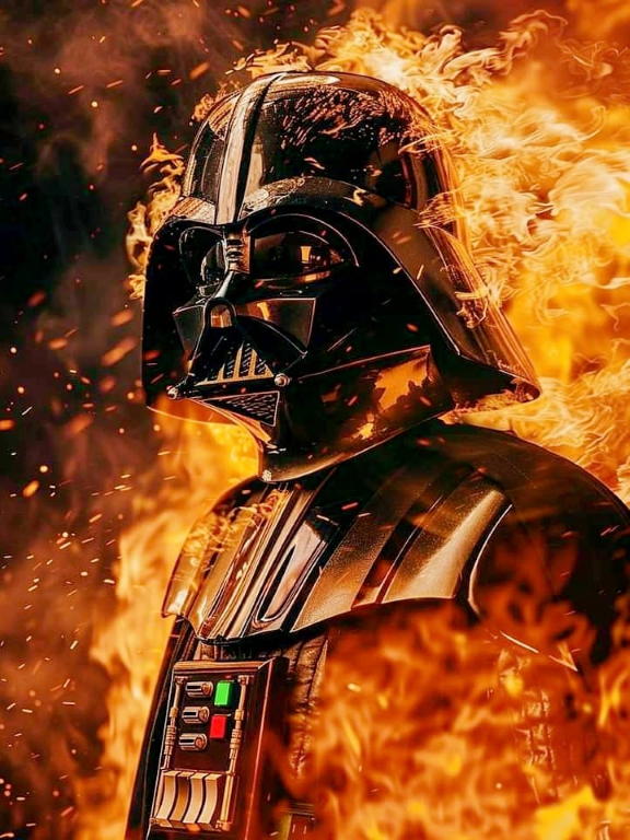 Darth Vader Playing With Fire 8271 Print Poster