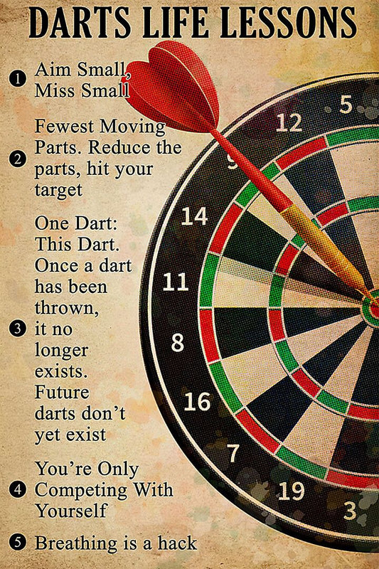 Darts Life Lessons Target Games Painting Print Jigsaw Puzzle
