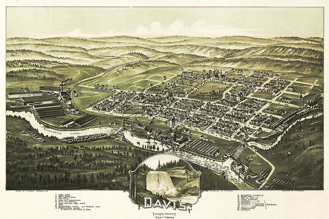 Davis California Aerial Birds Eye View Map Vintage Style Jigsaw Puzzle