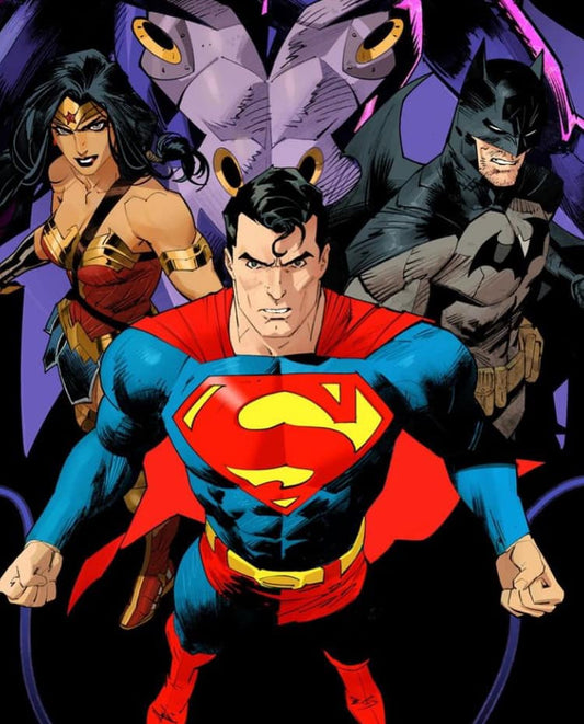 Dc Comic Heroes Superman Wonder Woman Batman Print Poster