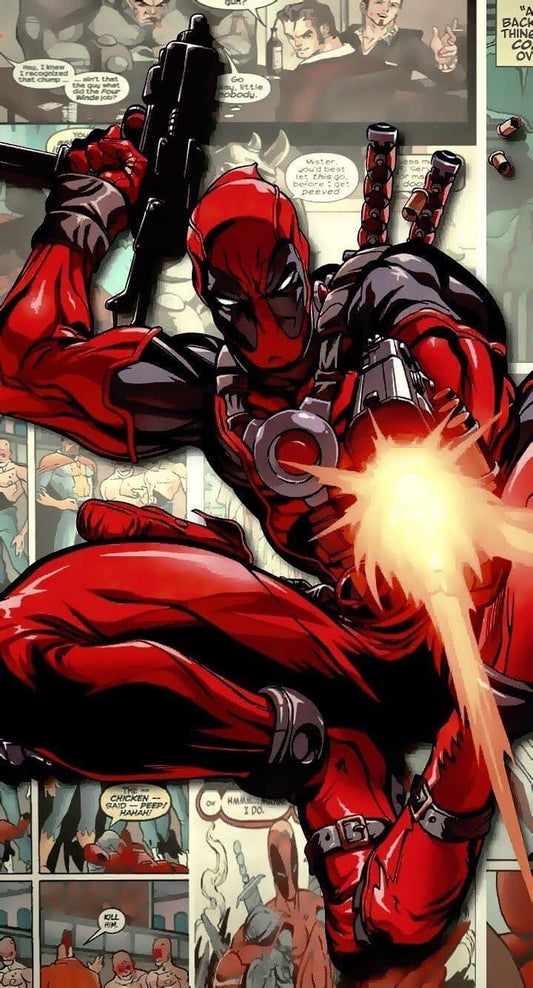 Deadpool Action Comic Print Poster