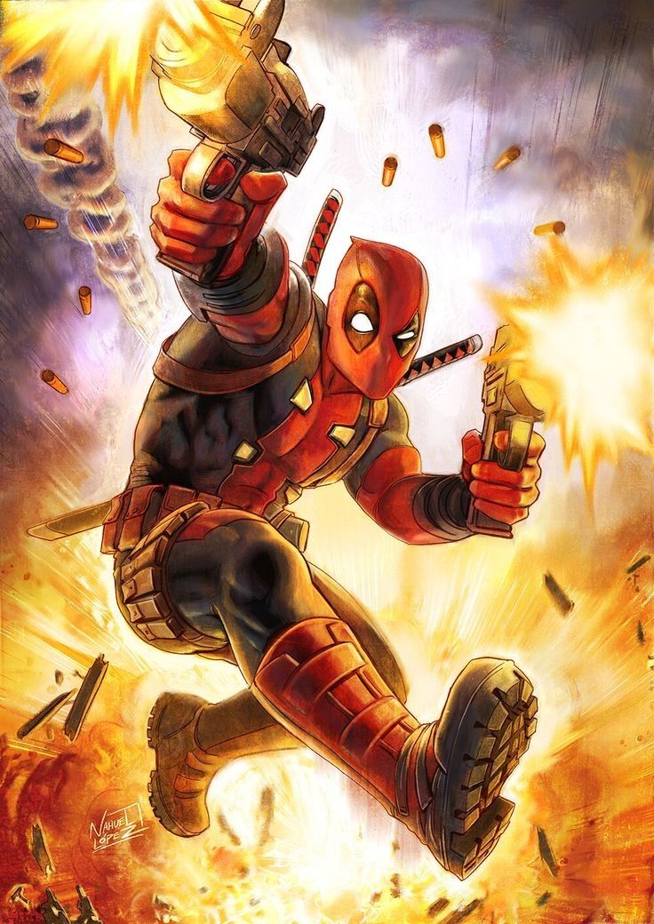 Deadpool Action Pose Explosion Jigsaw Puzzle