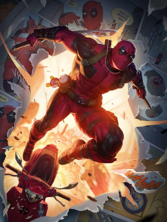 Deadpool Action Scene Print Poster