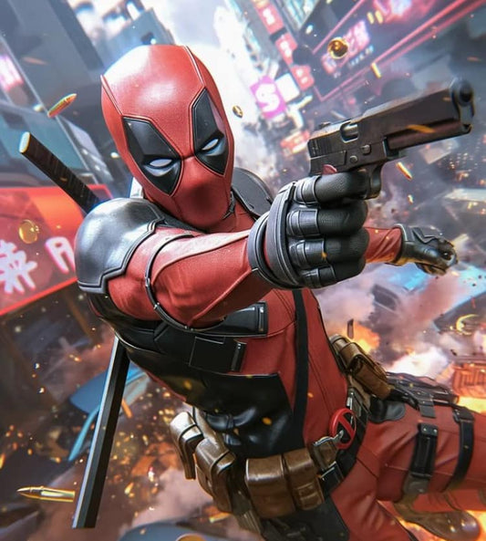 Deadpool Action Scene (4) Print Poster