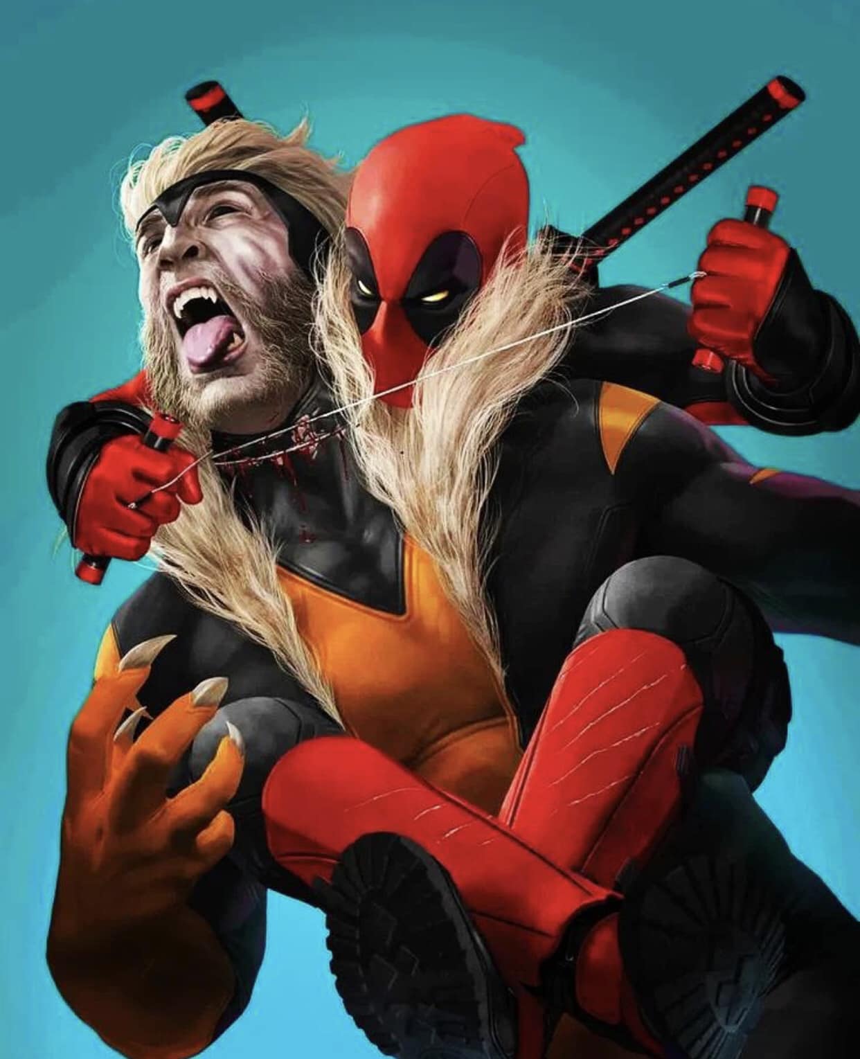 Deadpool And Wolverine Artwork Print Poster