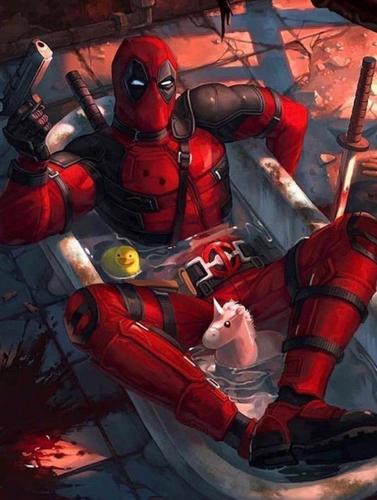 Deadpool Bathtub Relaxation Print Poster