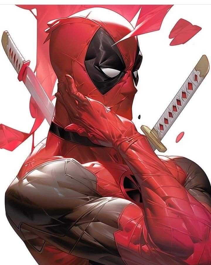 Deadpool Illustration Action Print Poster