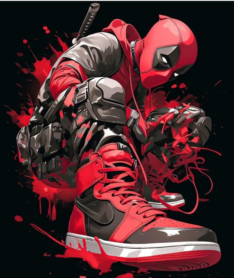 Deadpool Sneaker Art Jigsaw Puzzle