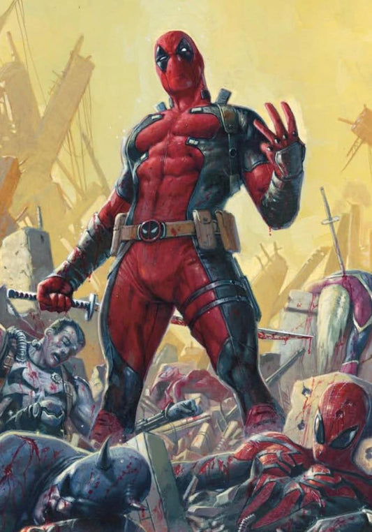 Deadpool Victorious Battle Scene Print Poster