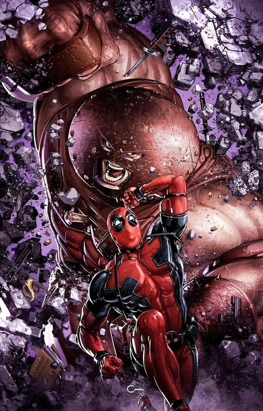 Deadpool Vs Bullseye Battle Scene Print Poster