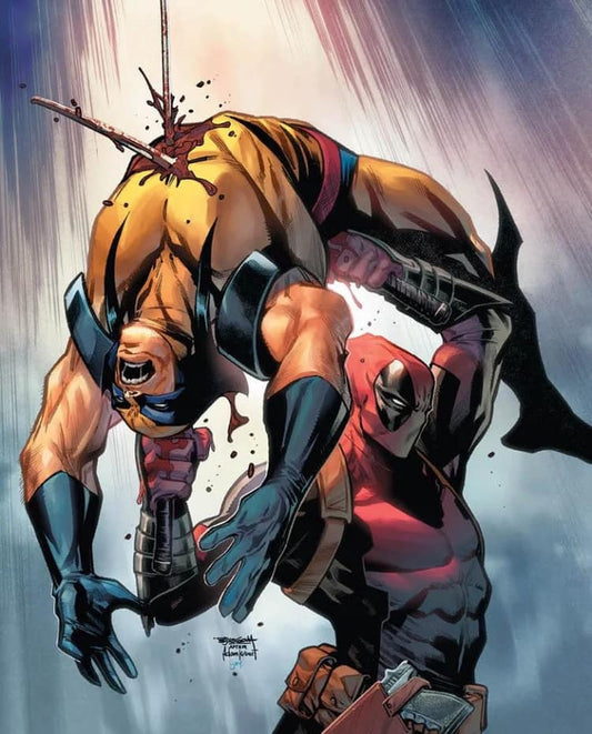 Deadpool Vs Wolverine Action Scene Print Poster