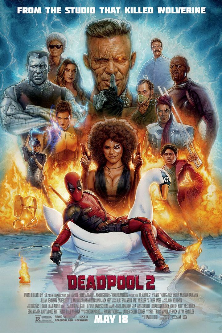 Deadpool Action Fantasy Movie Painting Keychain