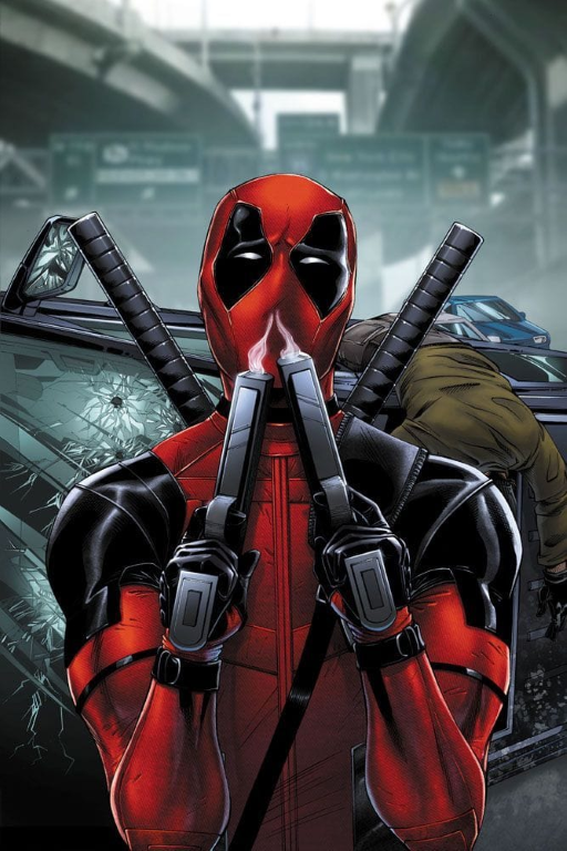 Deadpool Dual Pistols 9001 Print Poster