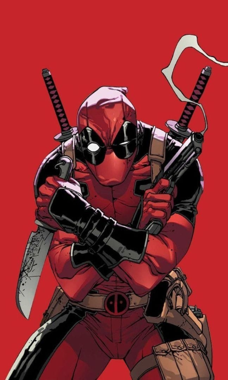 Deadpool Red Background 5627 Print Poster