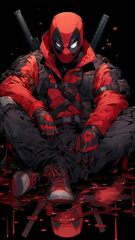 Deadpool Sitting Blood Reflection 873 Jigsaw Puzzle