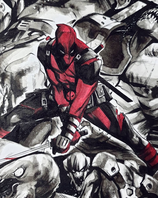 Deadpool Sword Action Character 540 Print Poster